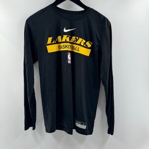 Nike Dri-FIT Los Angeles Lakers Long Sleeve Shirt Black Men’s Size Medium